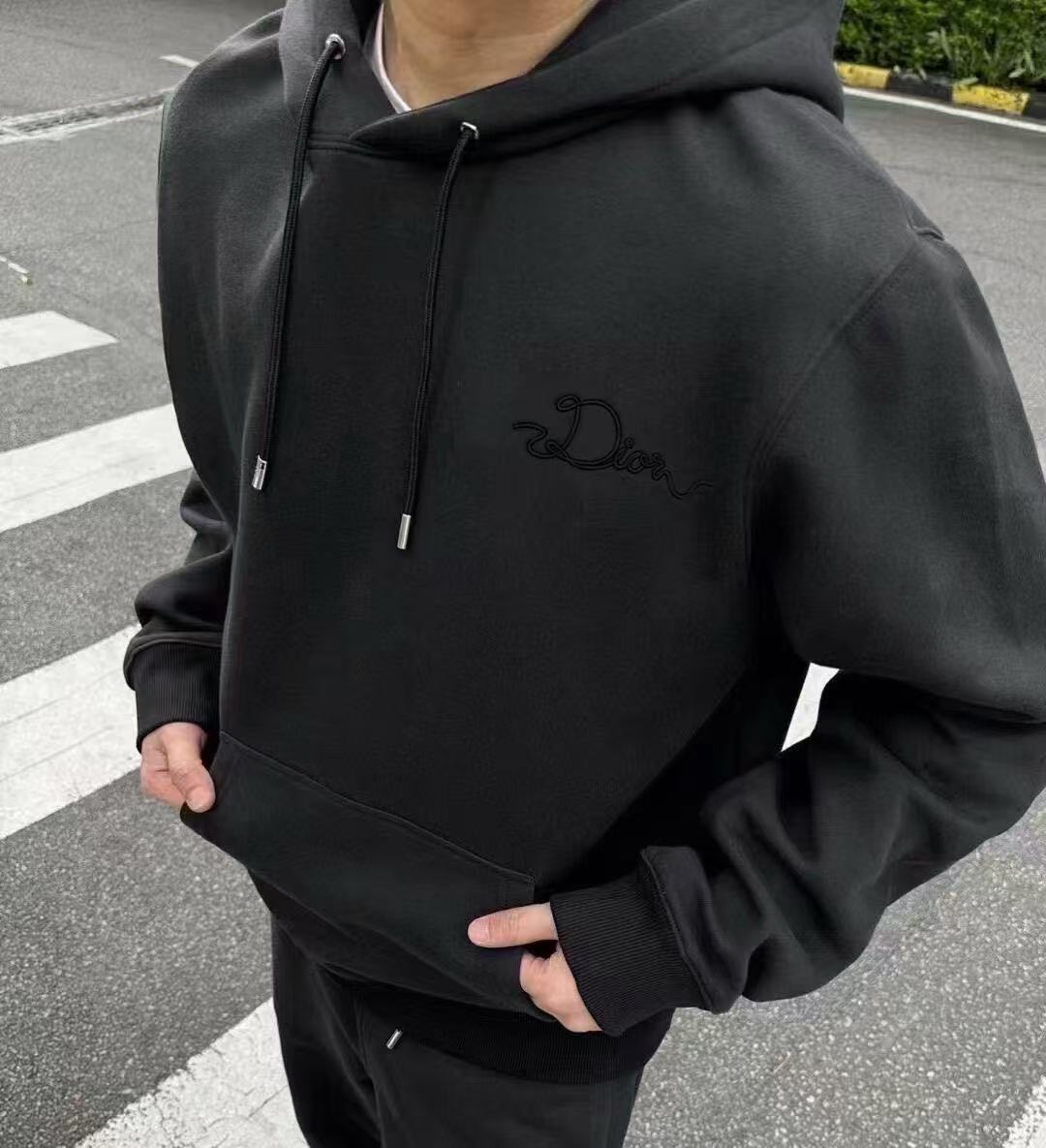 Dior 立體刺繡字母連帽衛衣 精工 精品