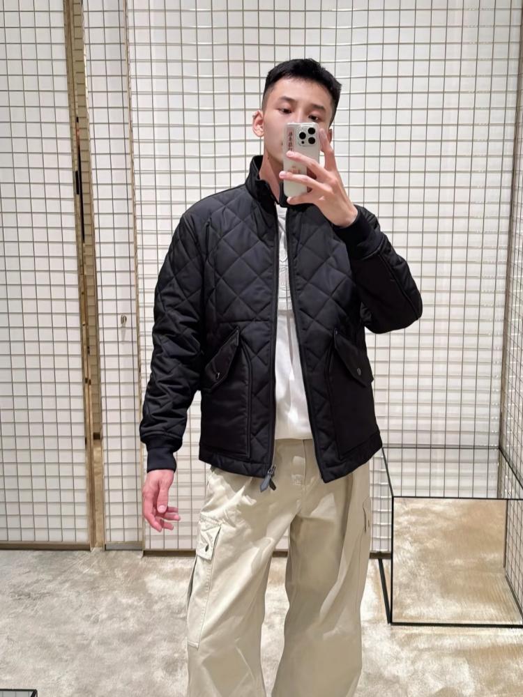 Burberry   絎縫溫控哈林頓棉服外套 精品 1:1
