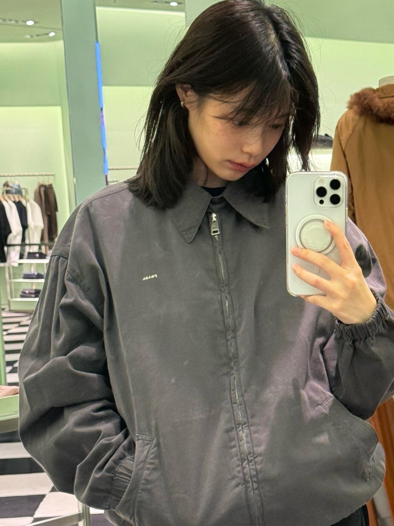 MIU MIU 翻領休閒夾克 精品 複刻