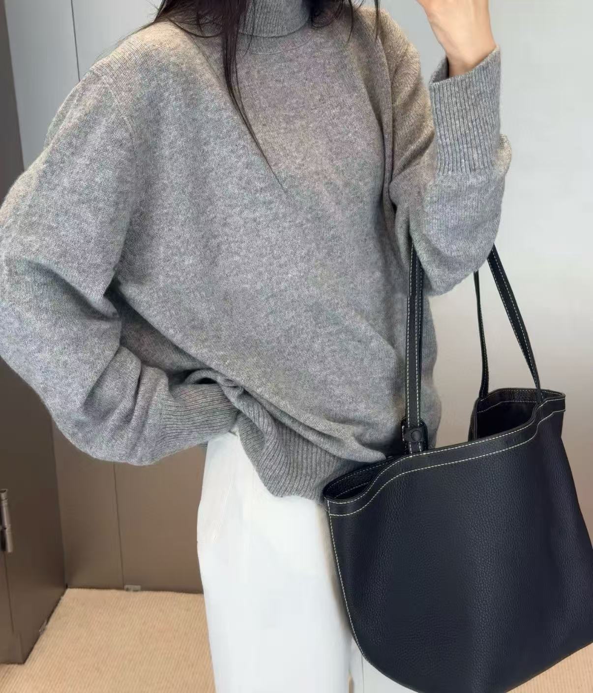 The Row Park 外縫線托特包(大號) 精品高仿