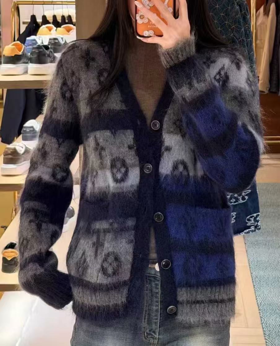  Louis Vuitton  Monogram 馬海毛針織開衫 高仿 精品