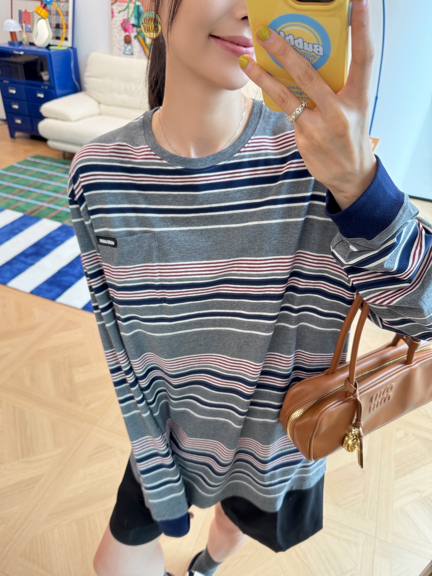 MIU MIU 條紋長袖 精品 時尚