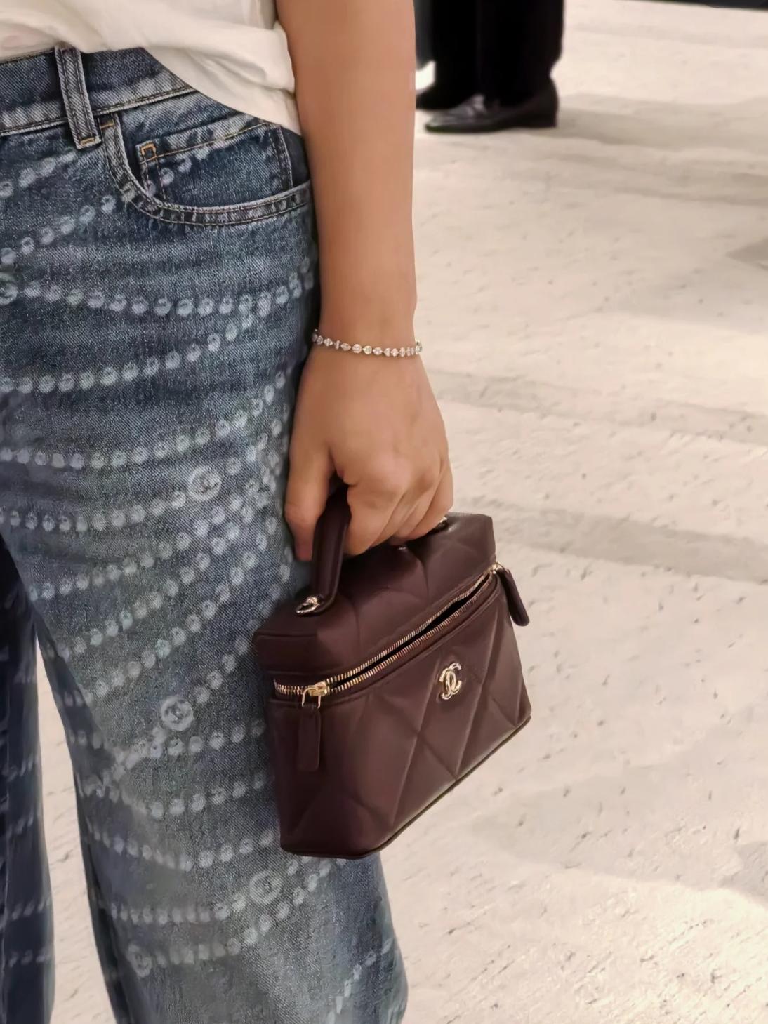 Chanel 25k大菱格牛皮LP盒子包（巧克力棕）奢侈品,精工