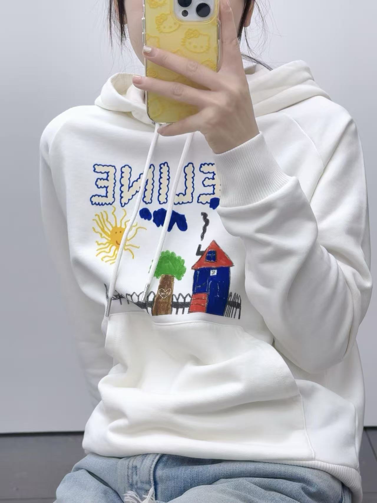 雙十一重磅特惠福利-Celine童趣塗鴉連帽衛衣 精品 1:1