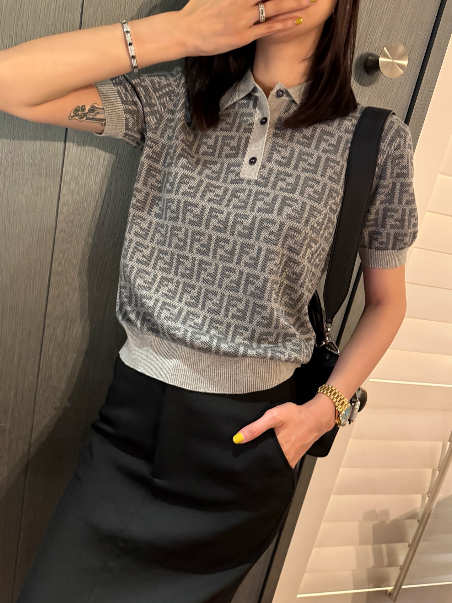 Fendi 老花針織短袖 精品 高仿