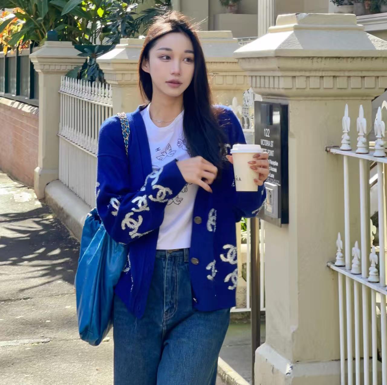 雙十一重磅福利款-Chanel  滿版亮片雙C標織開衫 精品 高仿