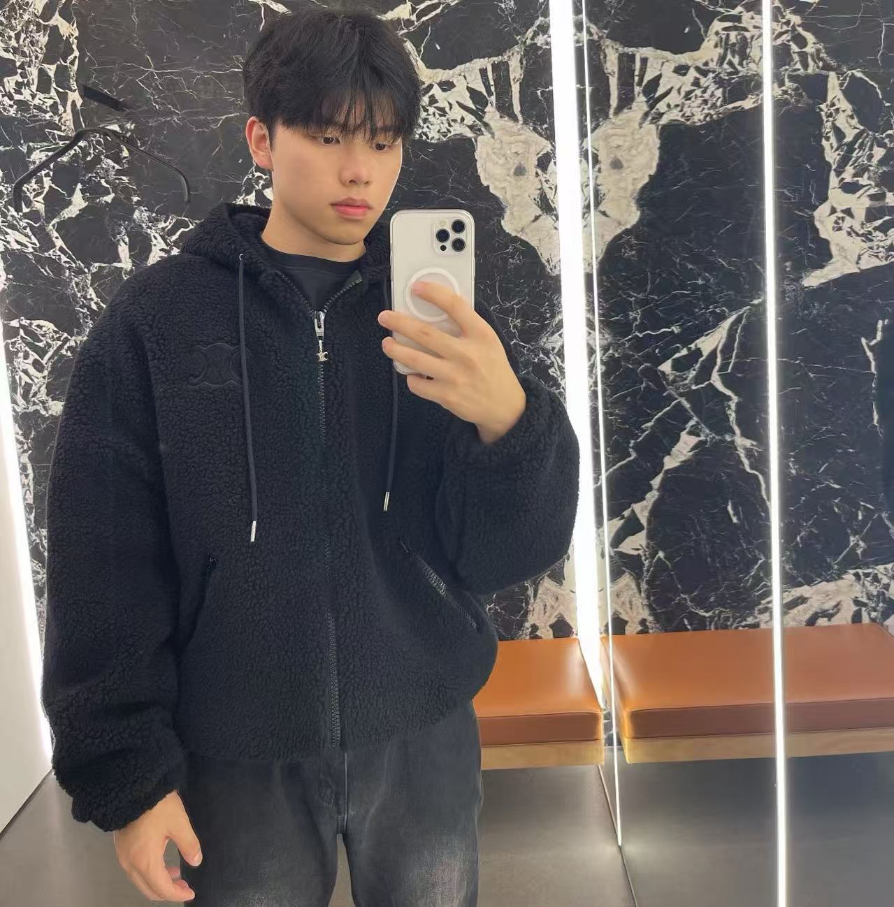 Celine 凱旋門刺繡泰迪搖粒絨外套 精工 精品