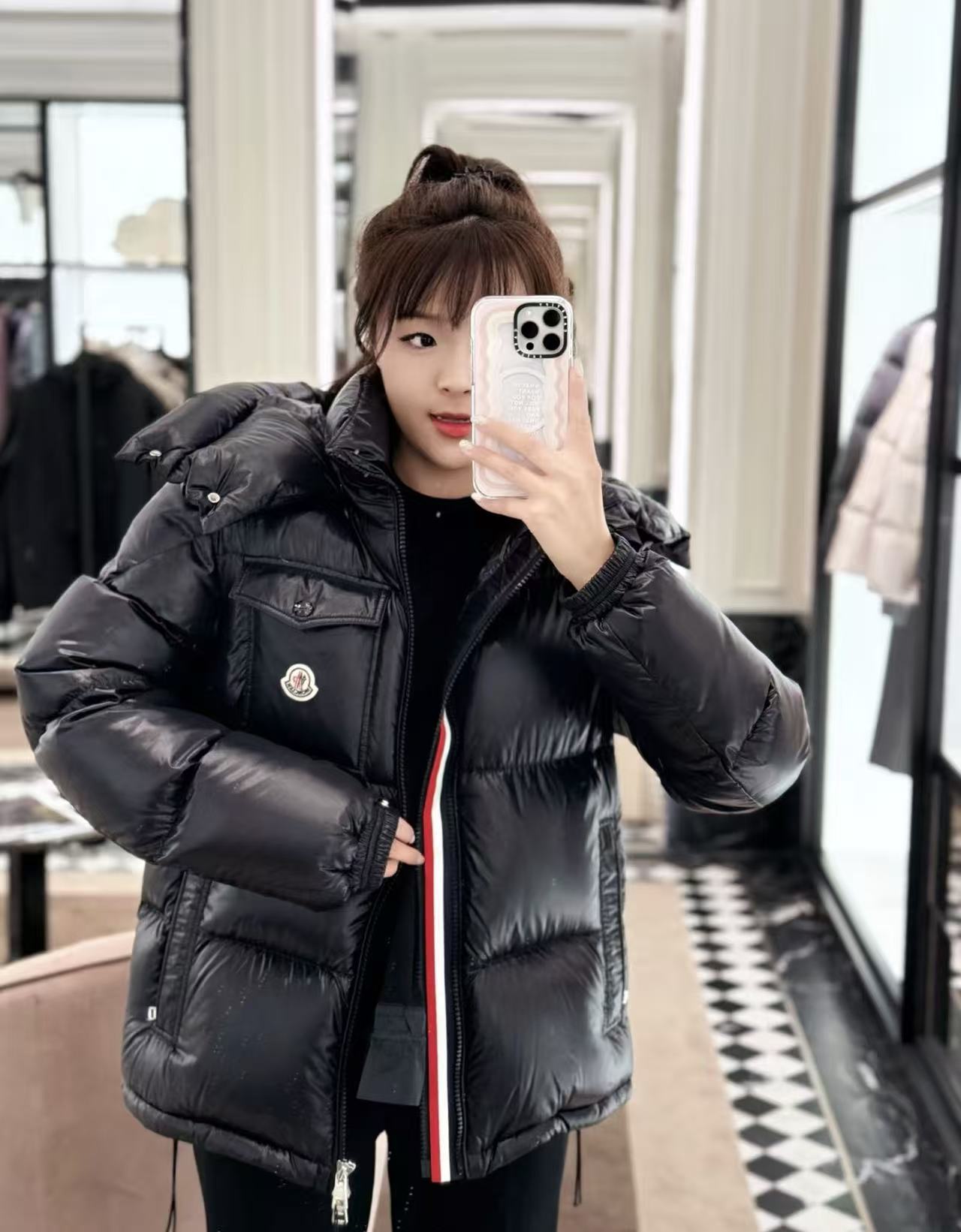Moncler Montbeliard 三色織帶男士羽絨服 精品復刻