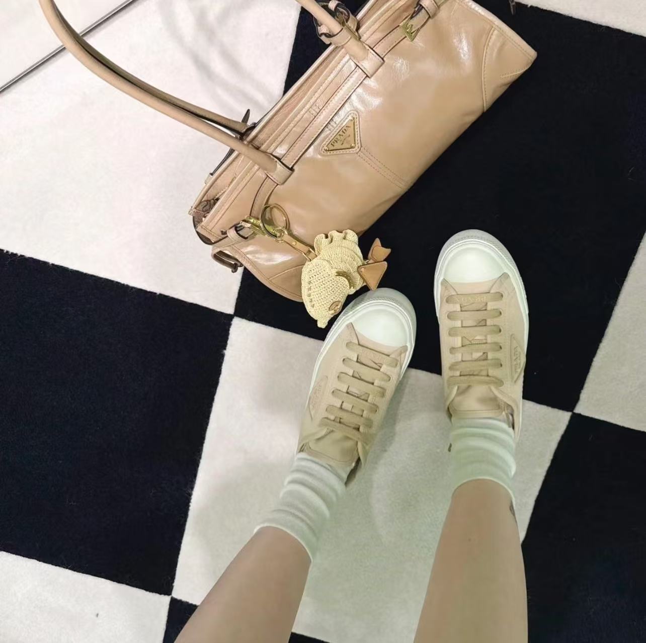 秋冬重磅特惠福利-Prada 復古帆布厚底球鞋 精品 高仿