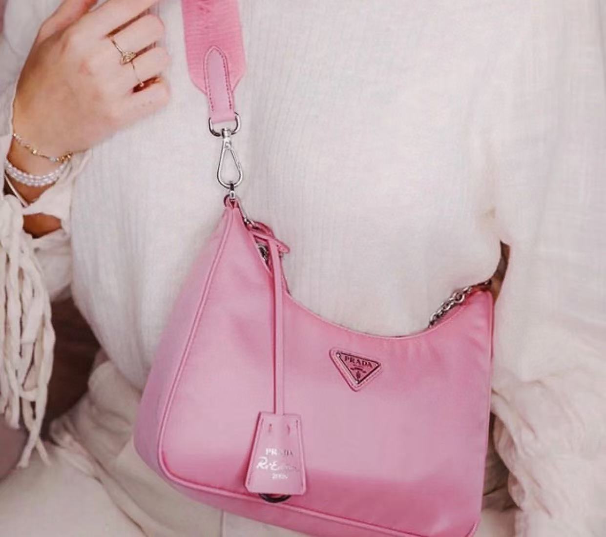 雙十一重磅福利款-Prada  hobo三合一多功能包(不配盒子) 高仿 精工