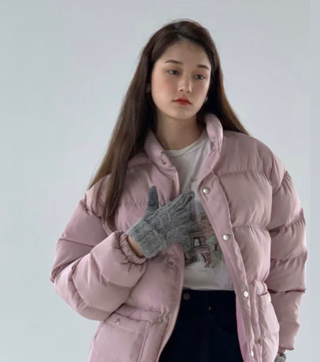 Prada Re-Nylon橡皮粉羽絨外套 高仿 精品