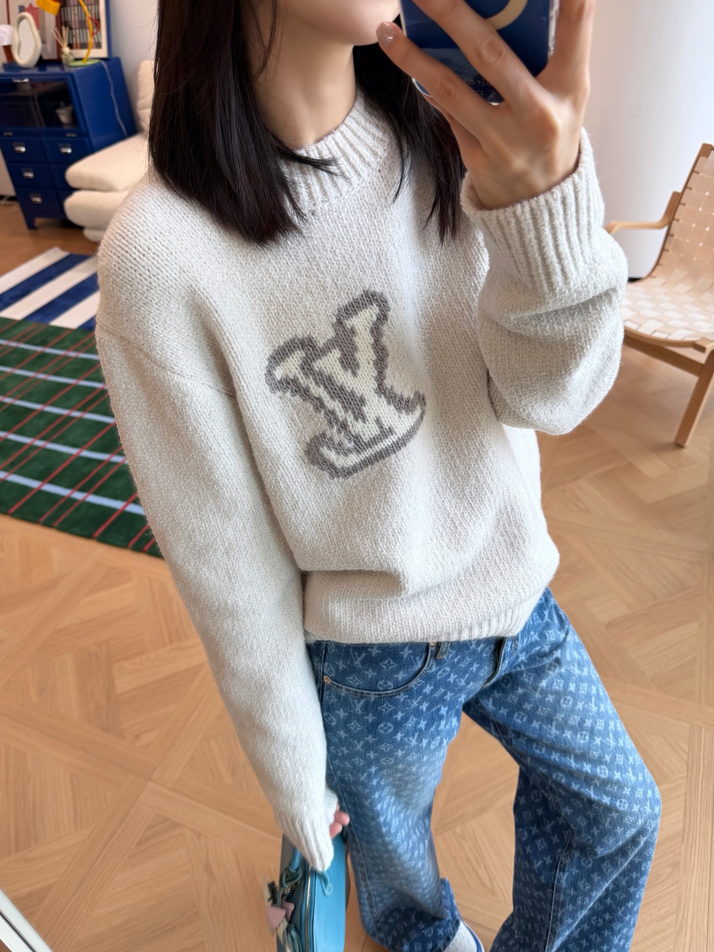 Louis Vuitton 前後Logo針織衫 精品 超A