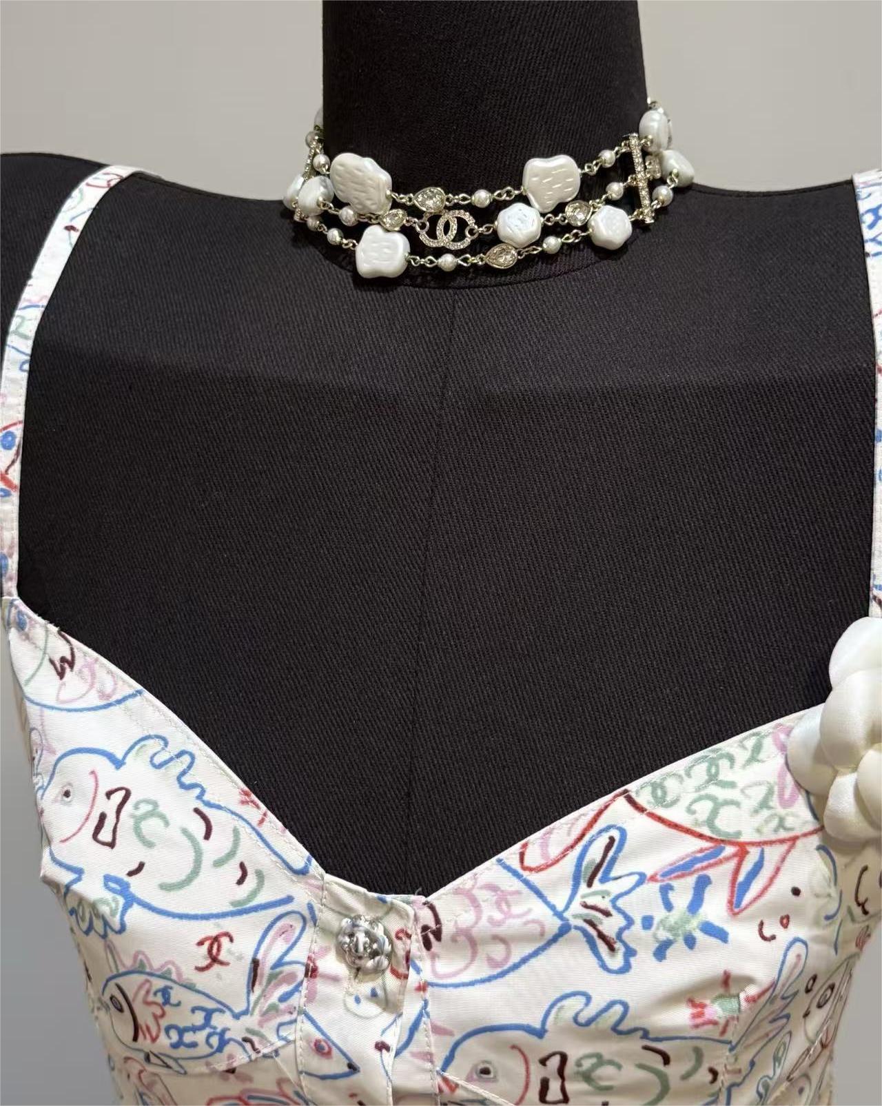 Chanel 三層雲朵珍珠短項鍊 精品 高仿