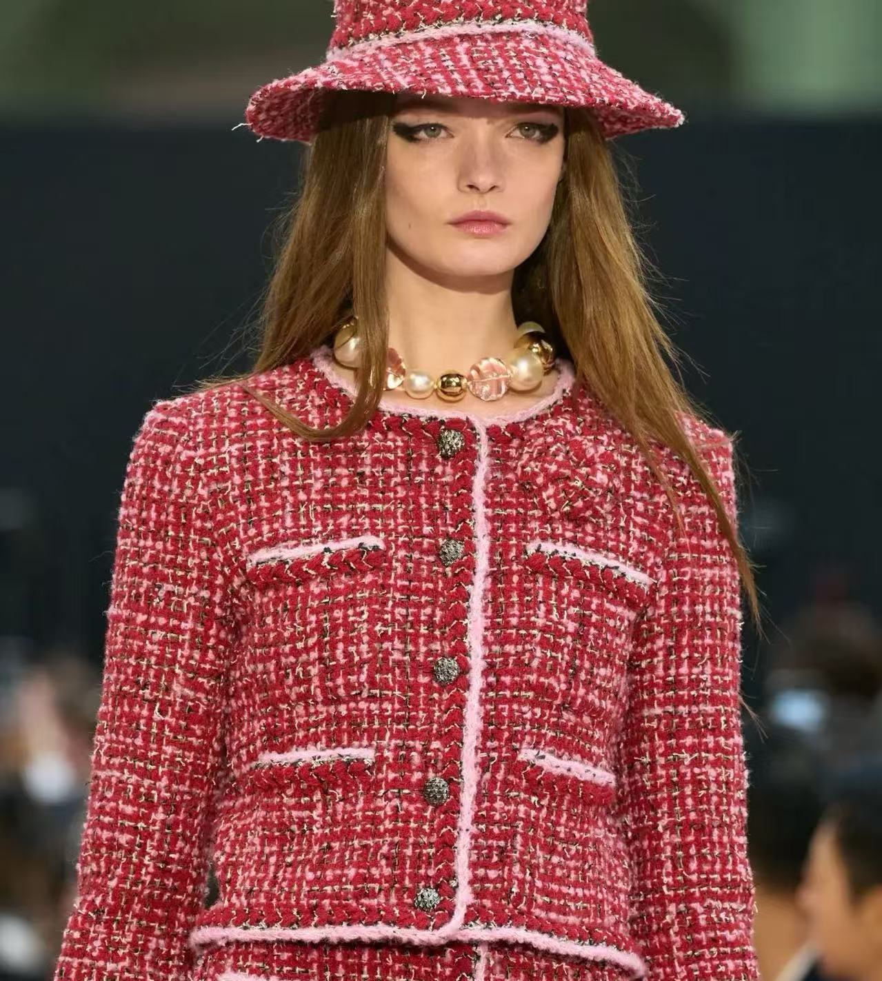 Chanel 紅色粗花呢外套 精品 時尚