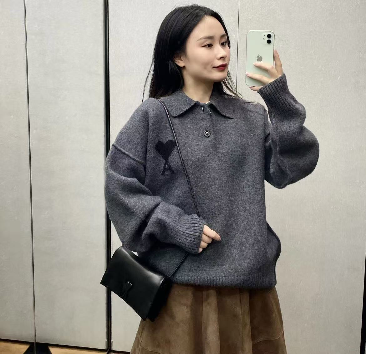 Ami 大愛心羊毛polo衫毛衣 精品 高仿