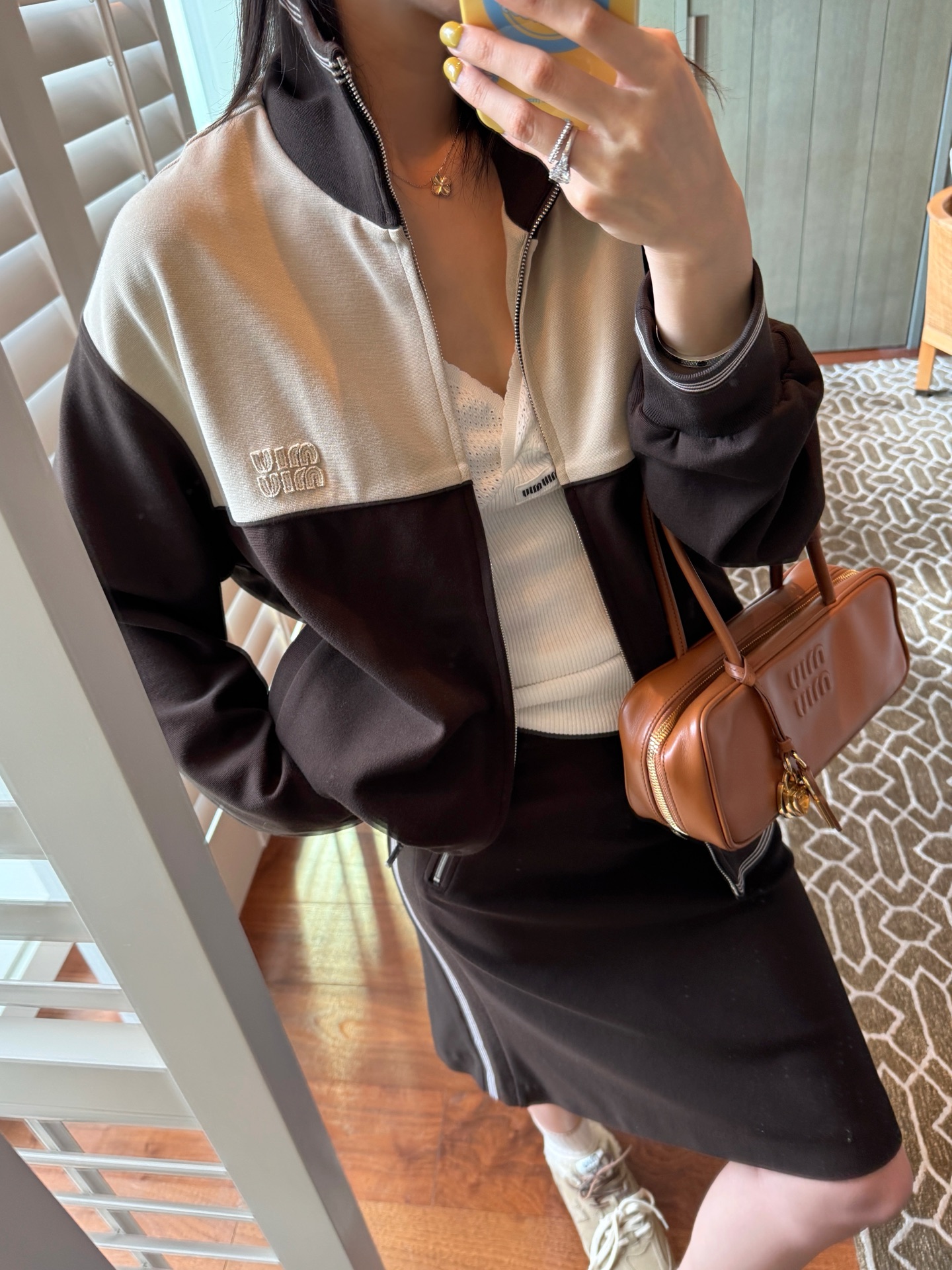 MIU MIU 撞色拉鍊外套 精品 時尚