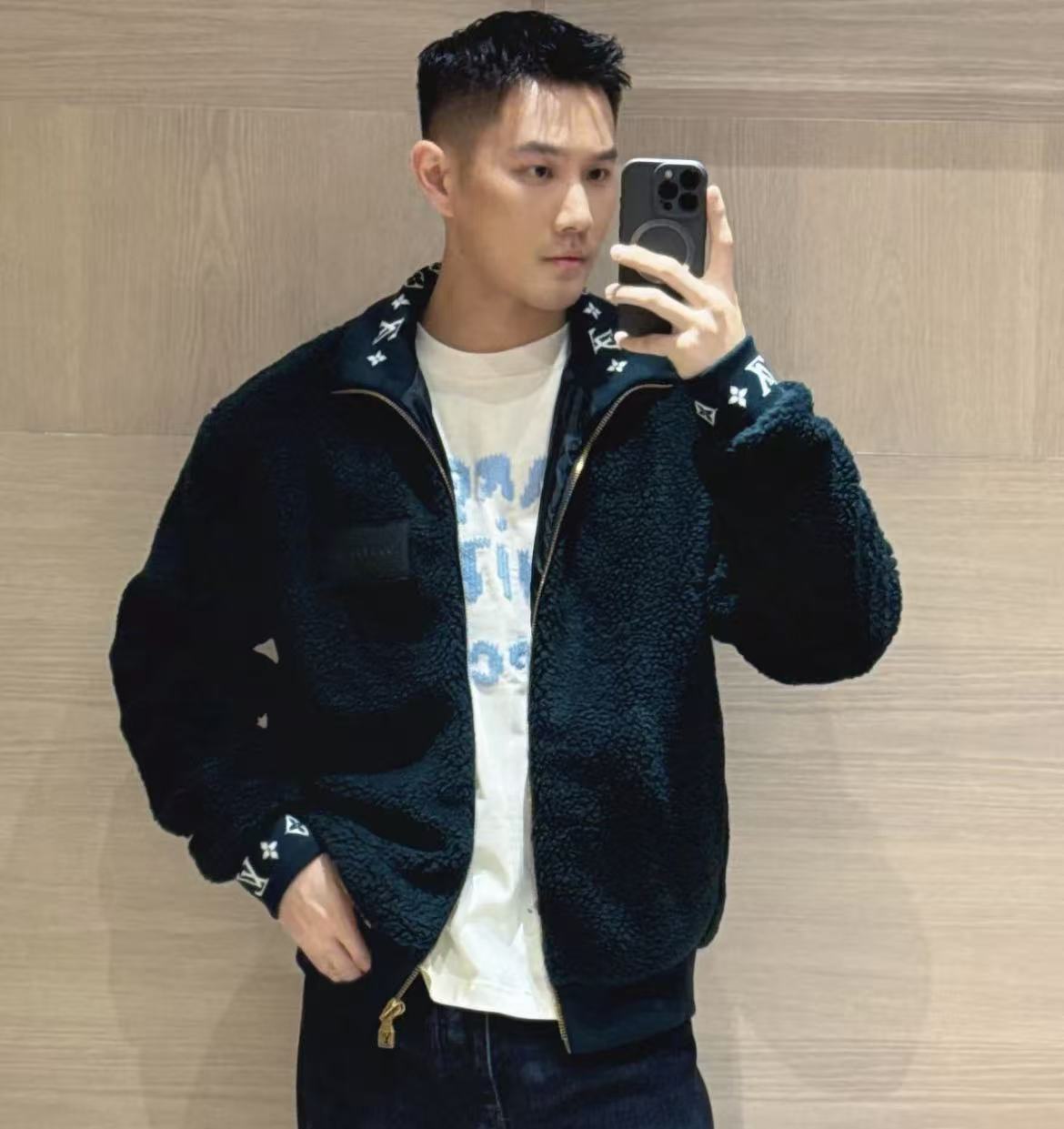 Louis Vuitton  皮牌泰迪外套 精工 精品