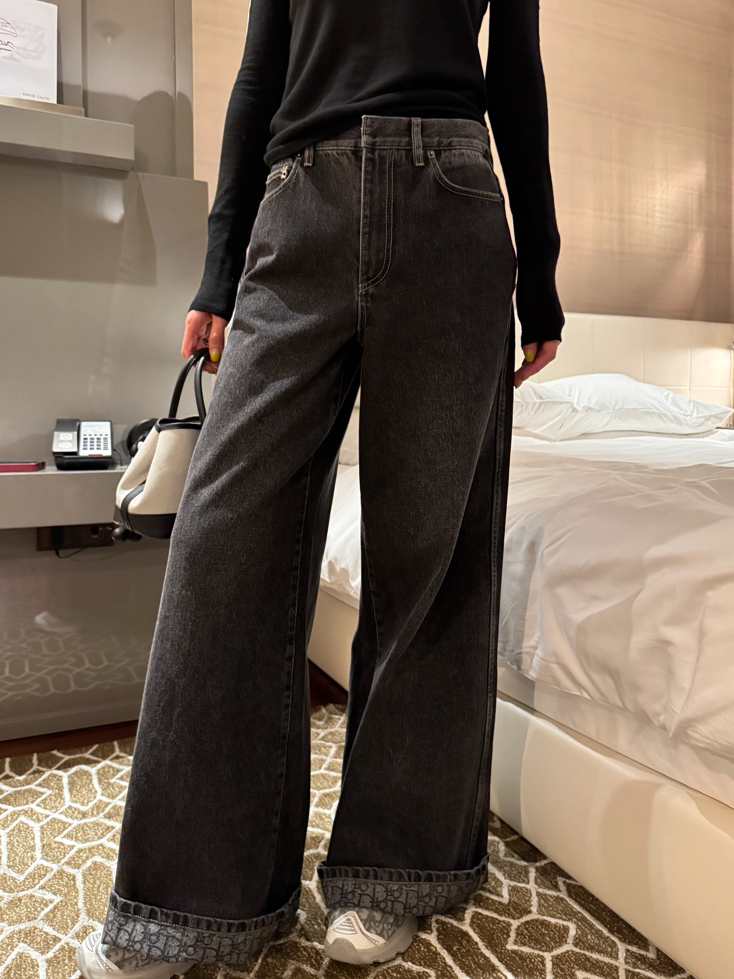 Dior 捲邊老花牛仔褲 精工 1:1