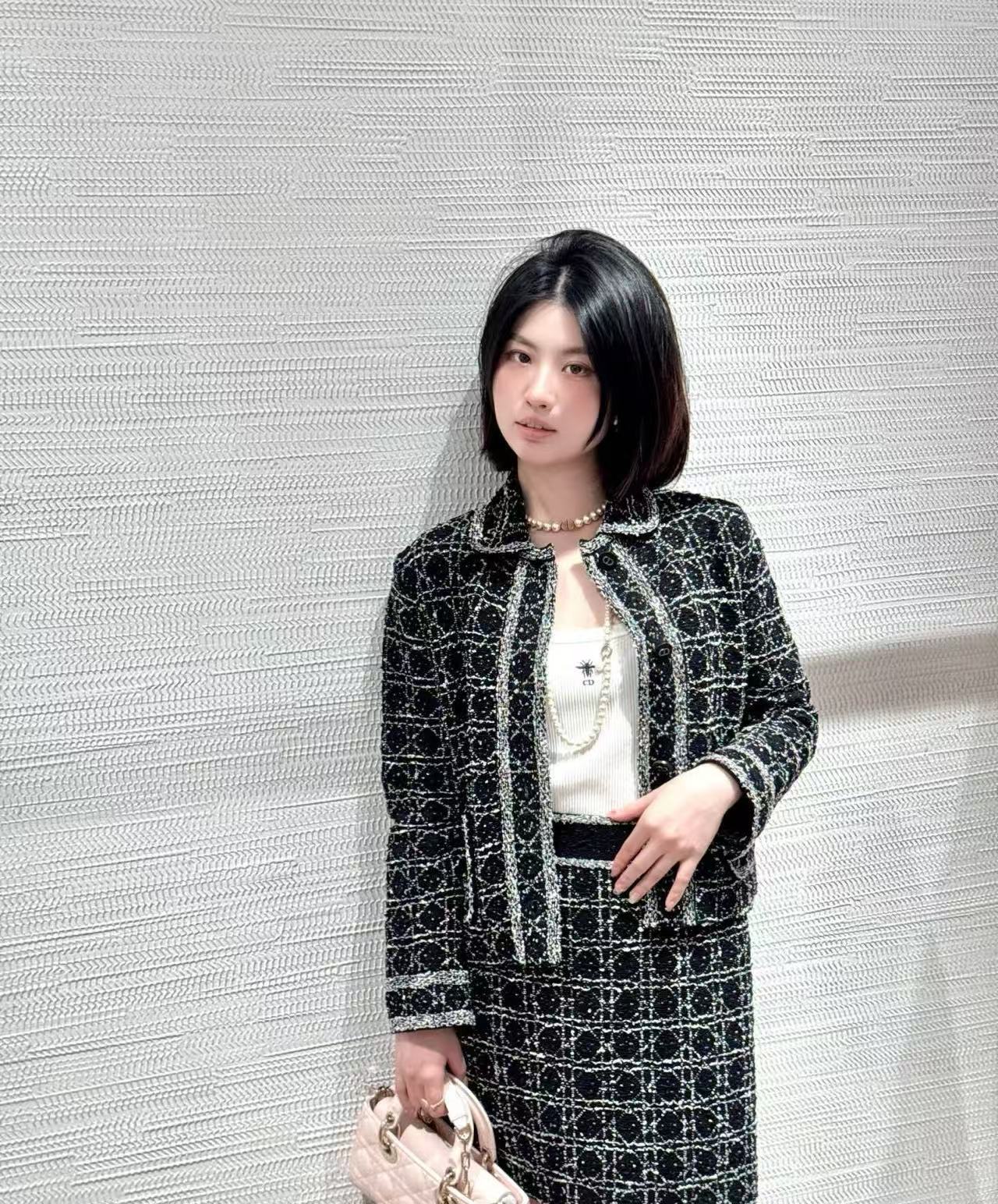 Dior 藤格紋翻領外套 精品 超A