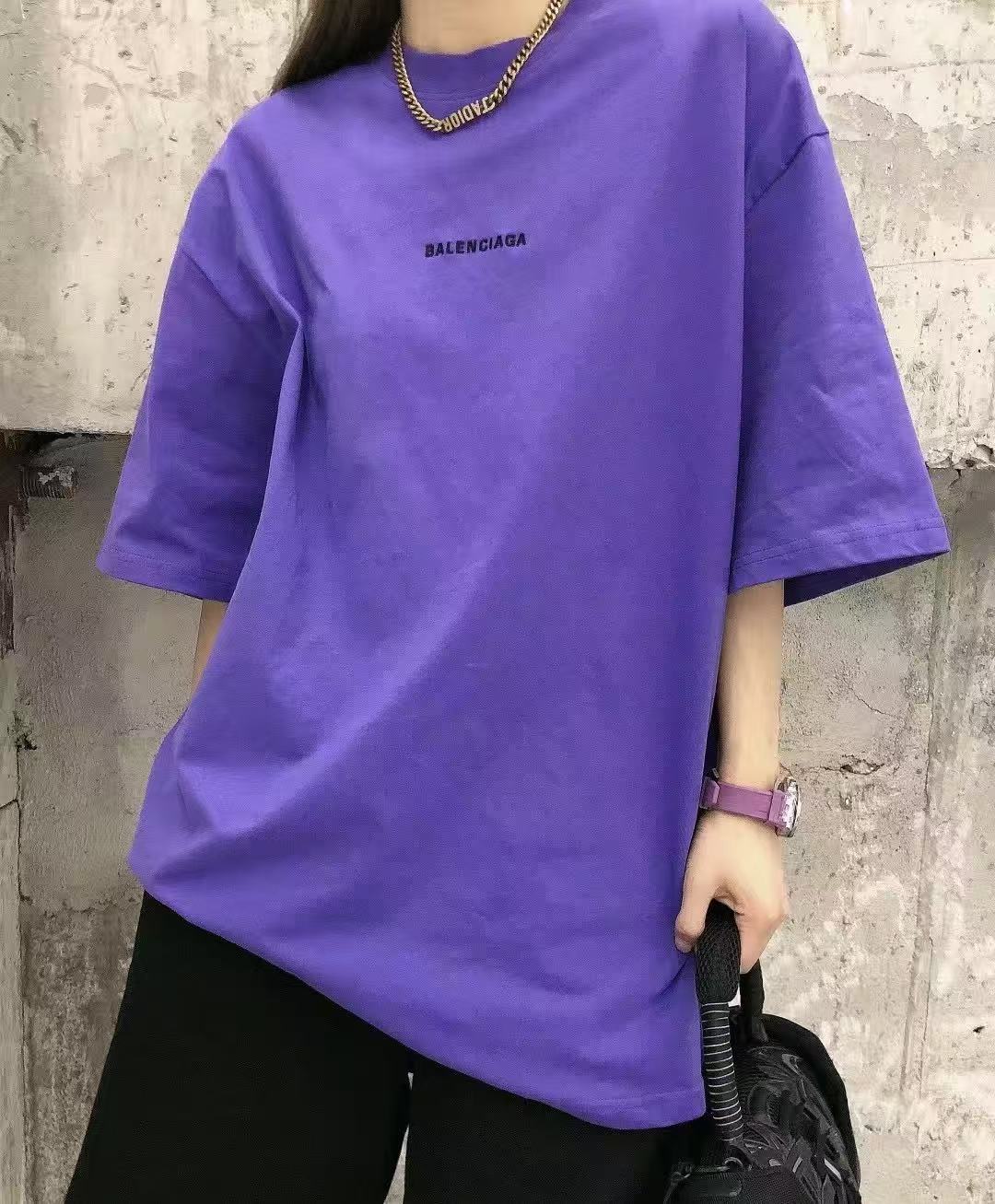 Balenciaga  前後字母刺繡寬鬆短袖 時尚 精品 - 2