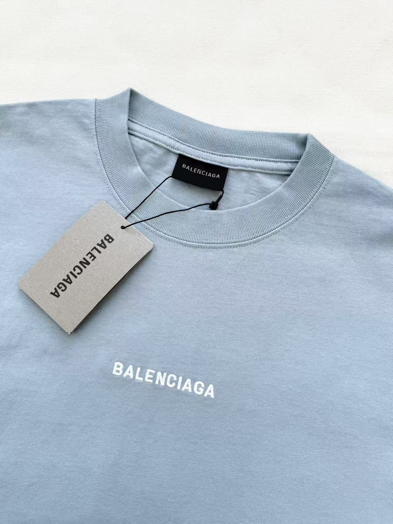 Balenciaga  前後字母刺繡寬鬆短袖 時尚 精品 - 7