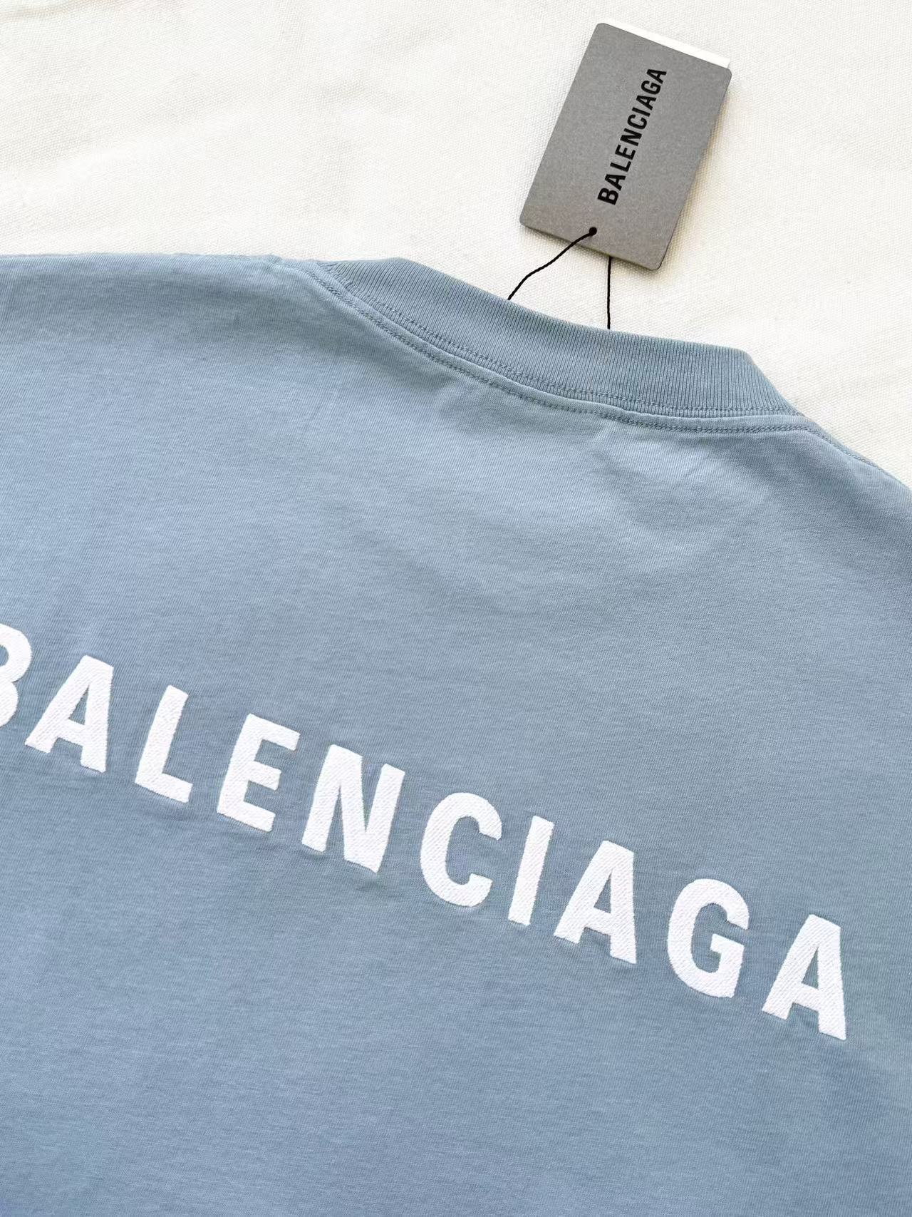 Balenciaga  前後字母刺繡寬鬆短袖 時尚 精品 - 10