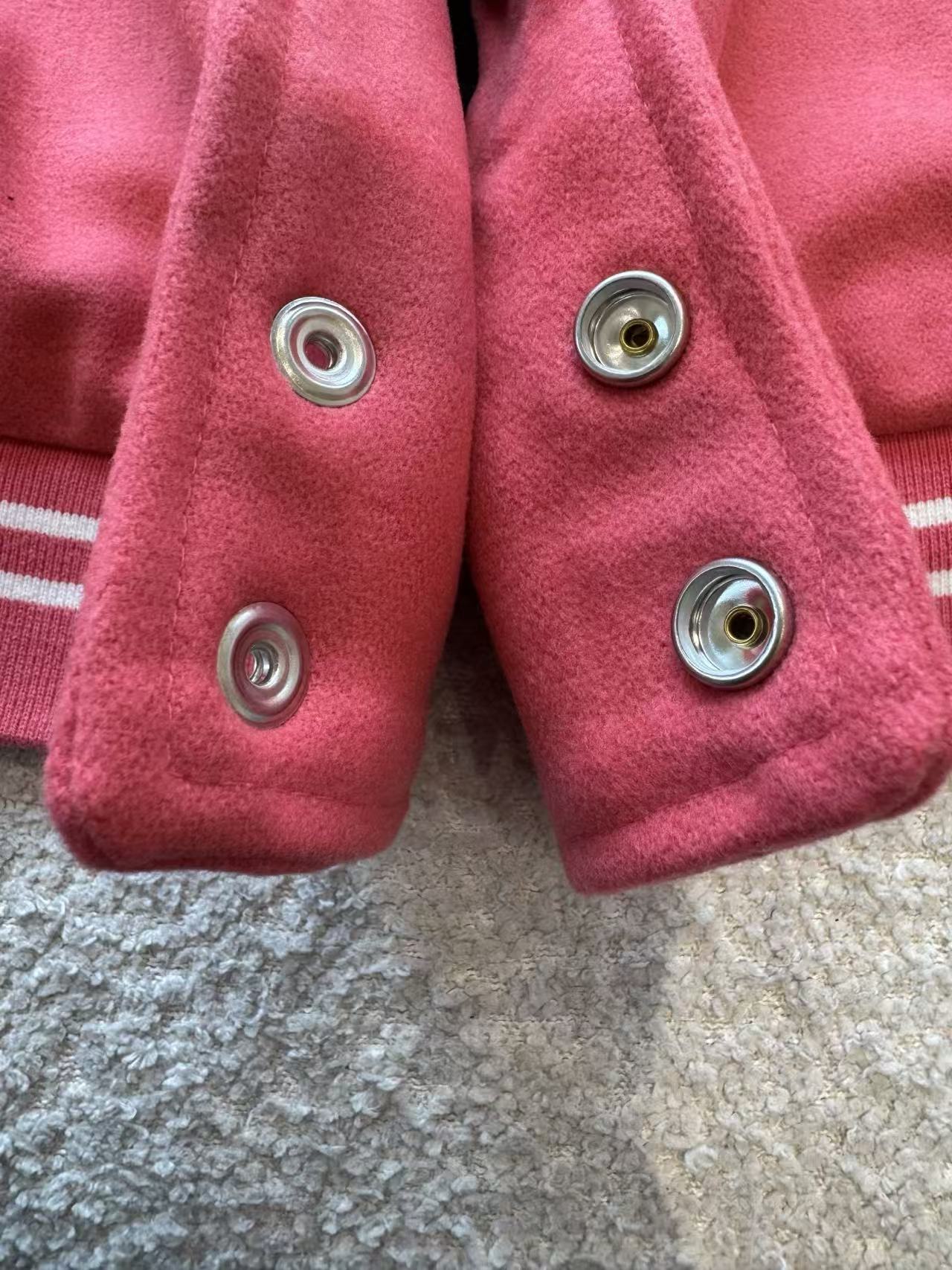 雙十一重磅福利款-Celine 拼接後背字母棒球外套 精品 時尚 - 15