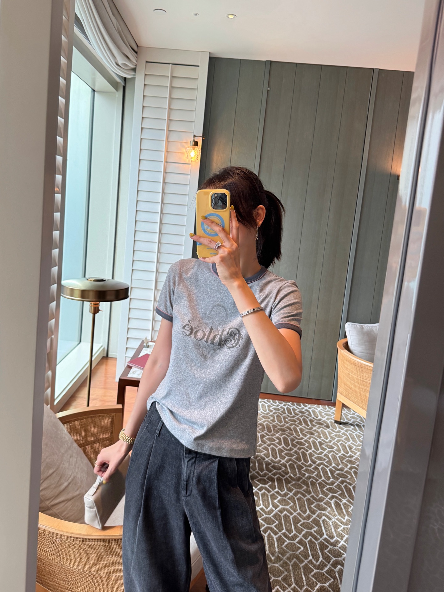 Chloe  撞色羅紋印花短袖  精品 高仿 - 7