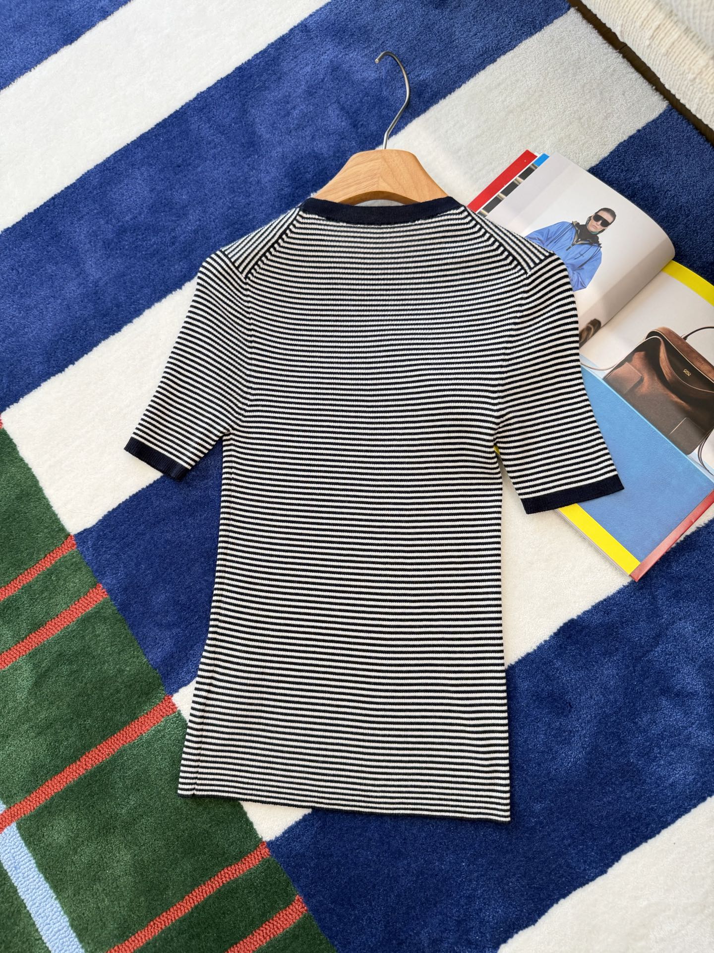 Prada  條紋針織短袖 精品 時尚 - 8