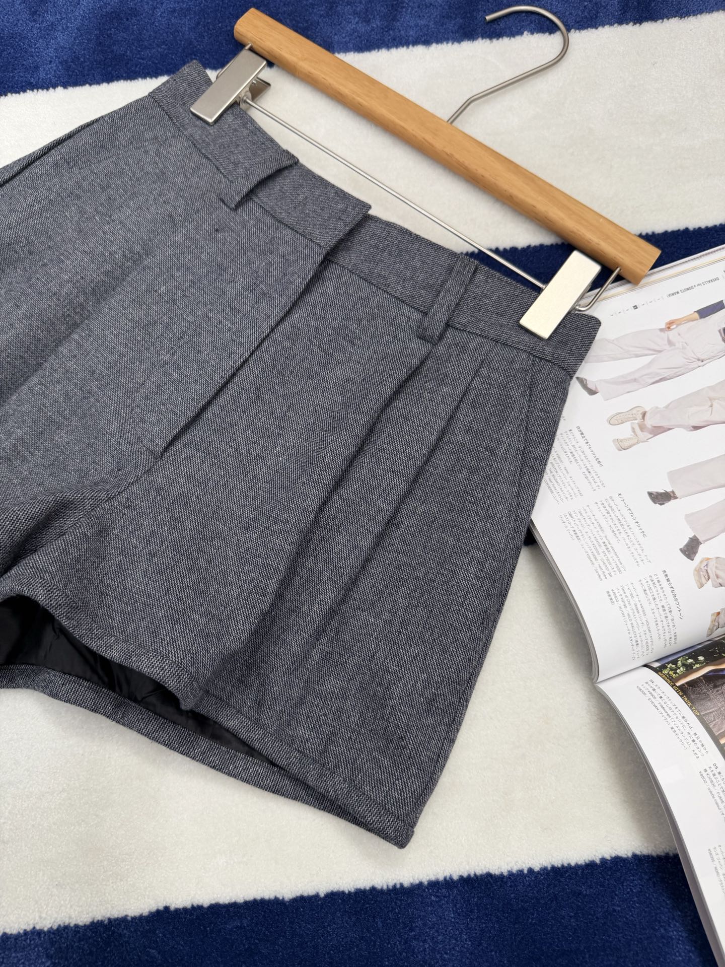 Prada  灰色扭結短褲 精品 高仿 - 7