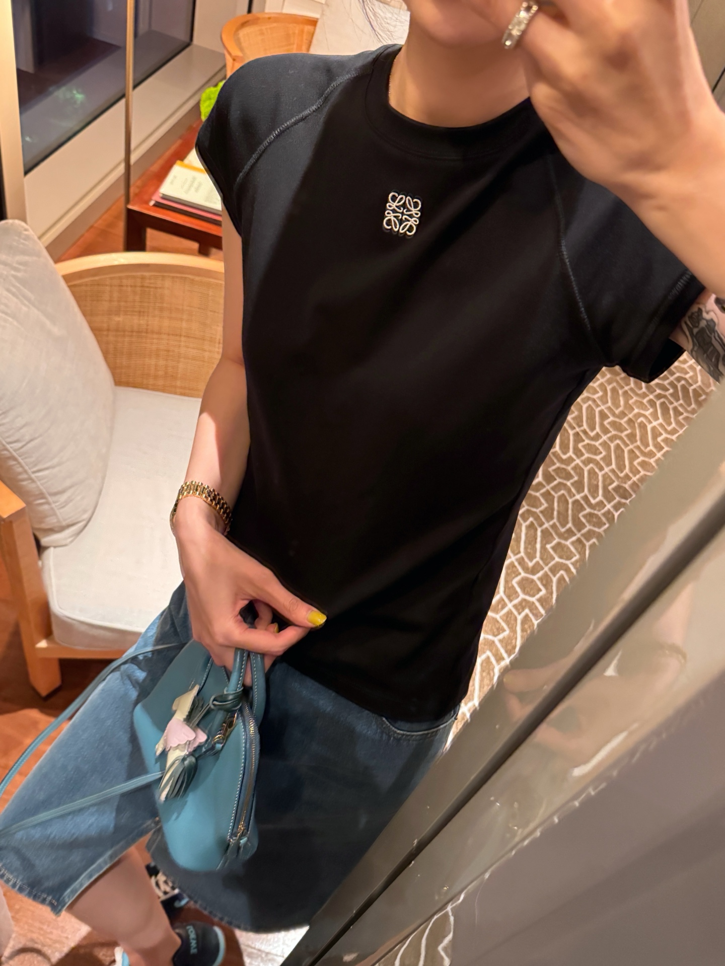 Loewe 胸前刺繡短袖 精品 時尚 - 19