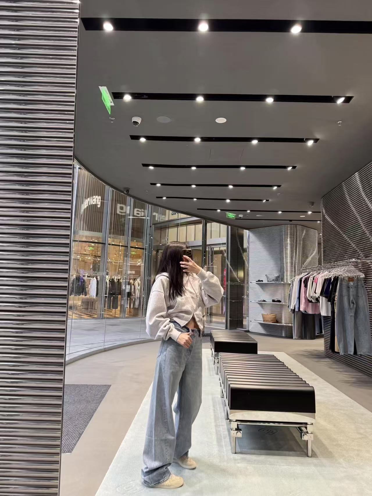 Alexander Wang 水鑽鏈條闊腿牛仔褲 精品 高仿 - 2