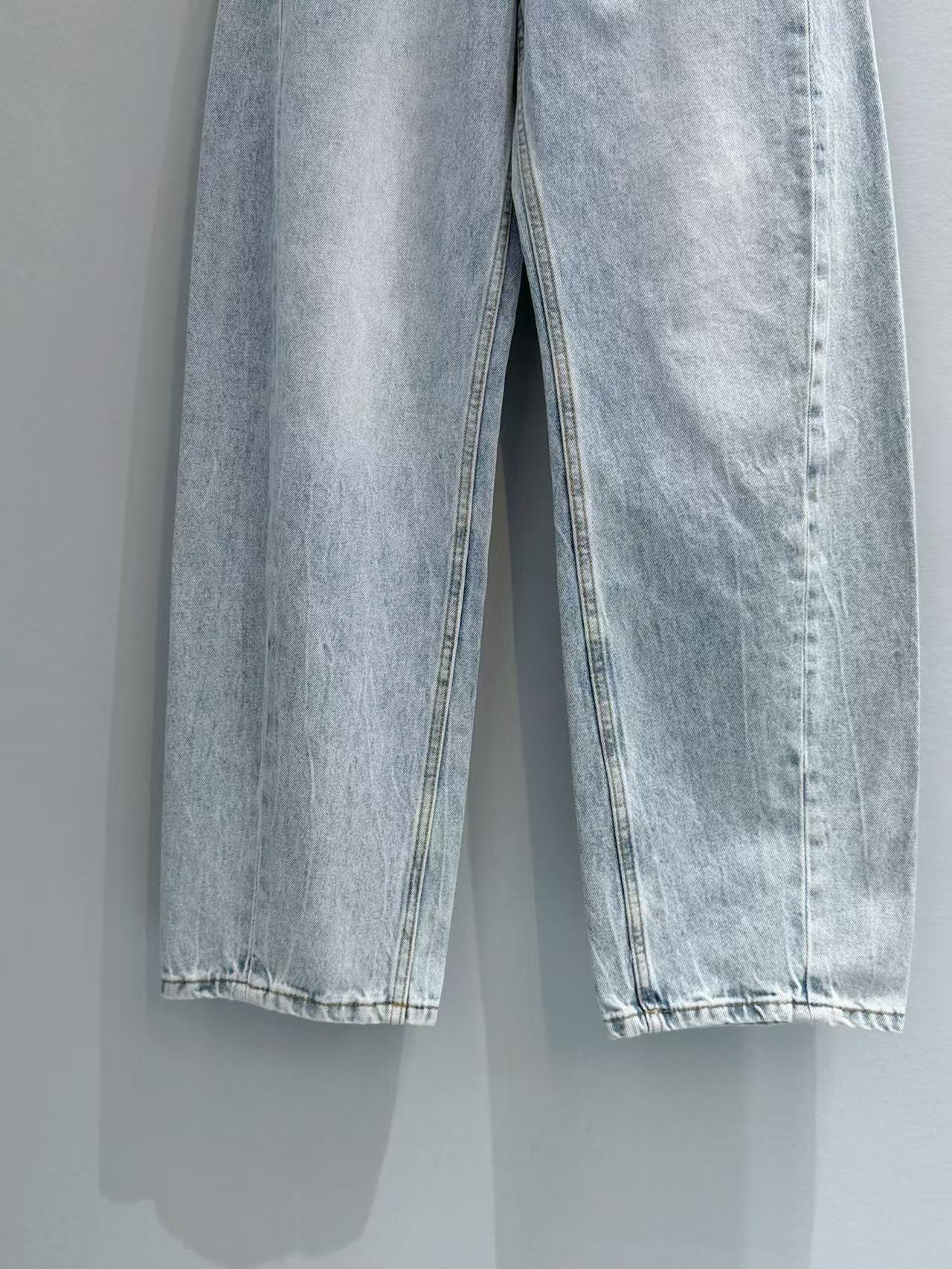 Alexander Wang 水鑽鏈條闊腿牛仔褲 精品 高仿 - 6