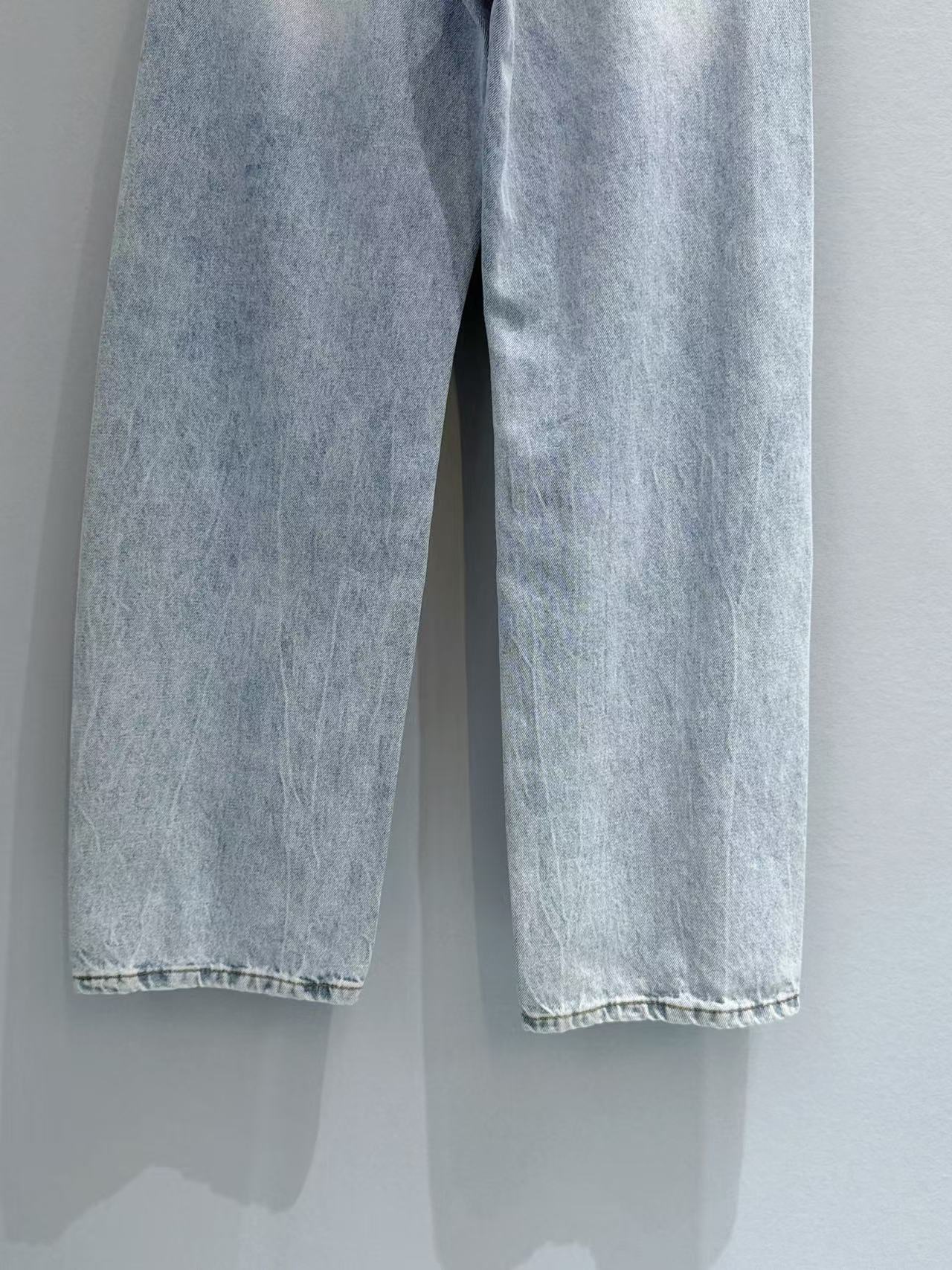 Alexander Wang 水鑽鏈條闊腿牛仔褲 精品 高仿 - 11