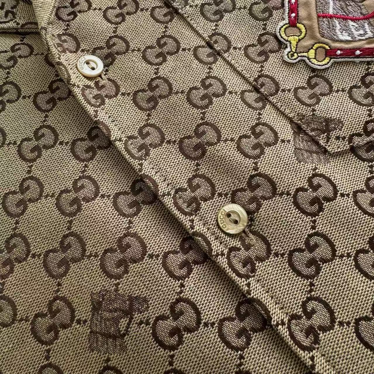 Gucci 雙G滿印短袖襯衫 高仿 精工 - 8