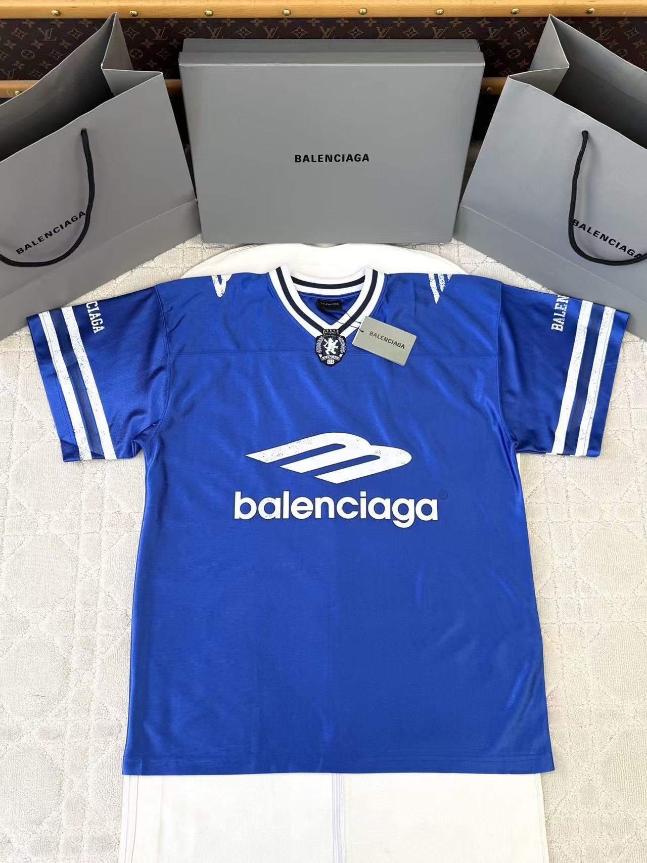 Balenciaga   曼聯聯名足球寬鬆短袖 精品復刻 - 5