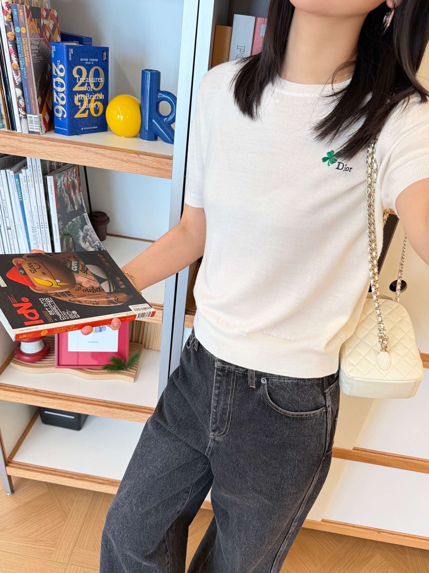 Dior   白色針織短袖精品復刻 - 1