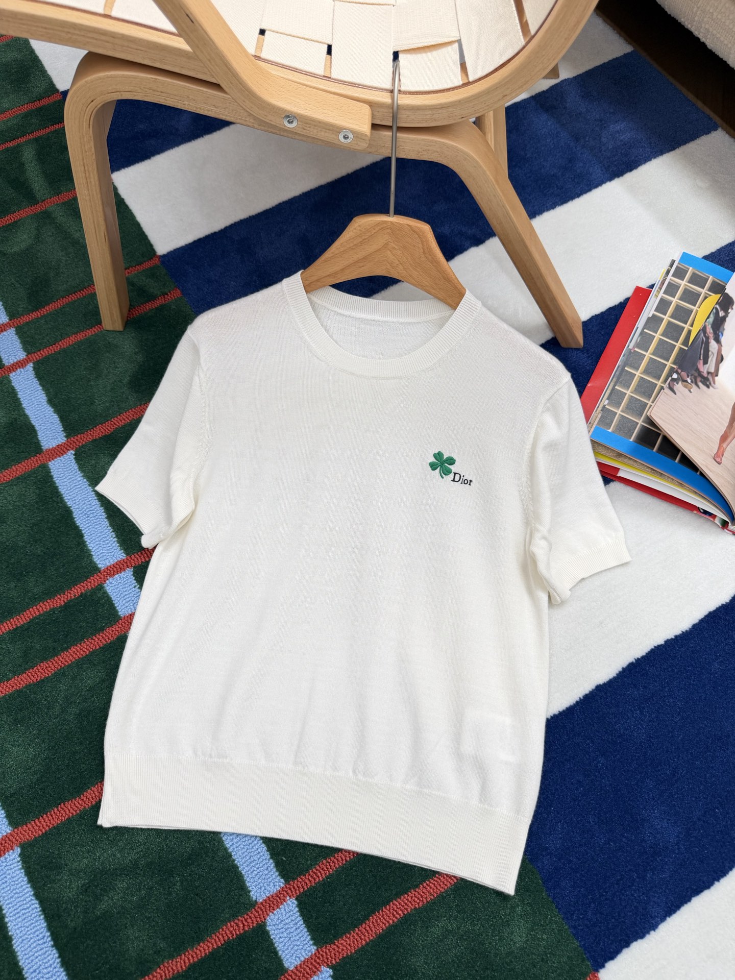 Dior   白色針織短袖精品復刻 - 3