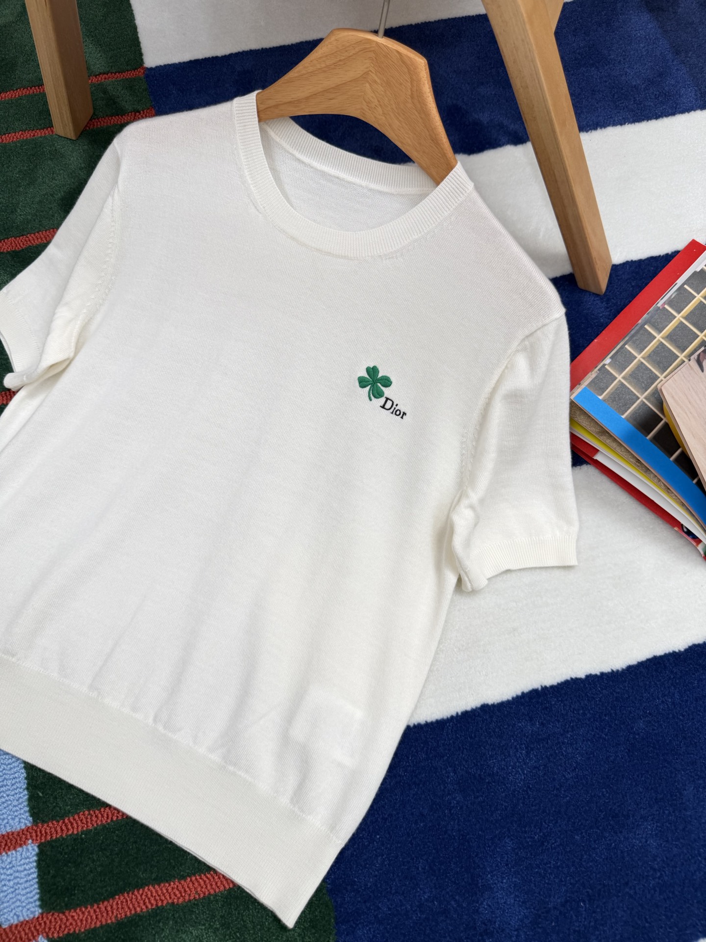 Dior   白色針織短袖精品復刻 - 4