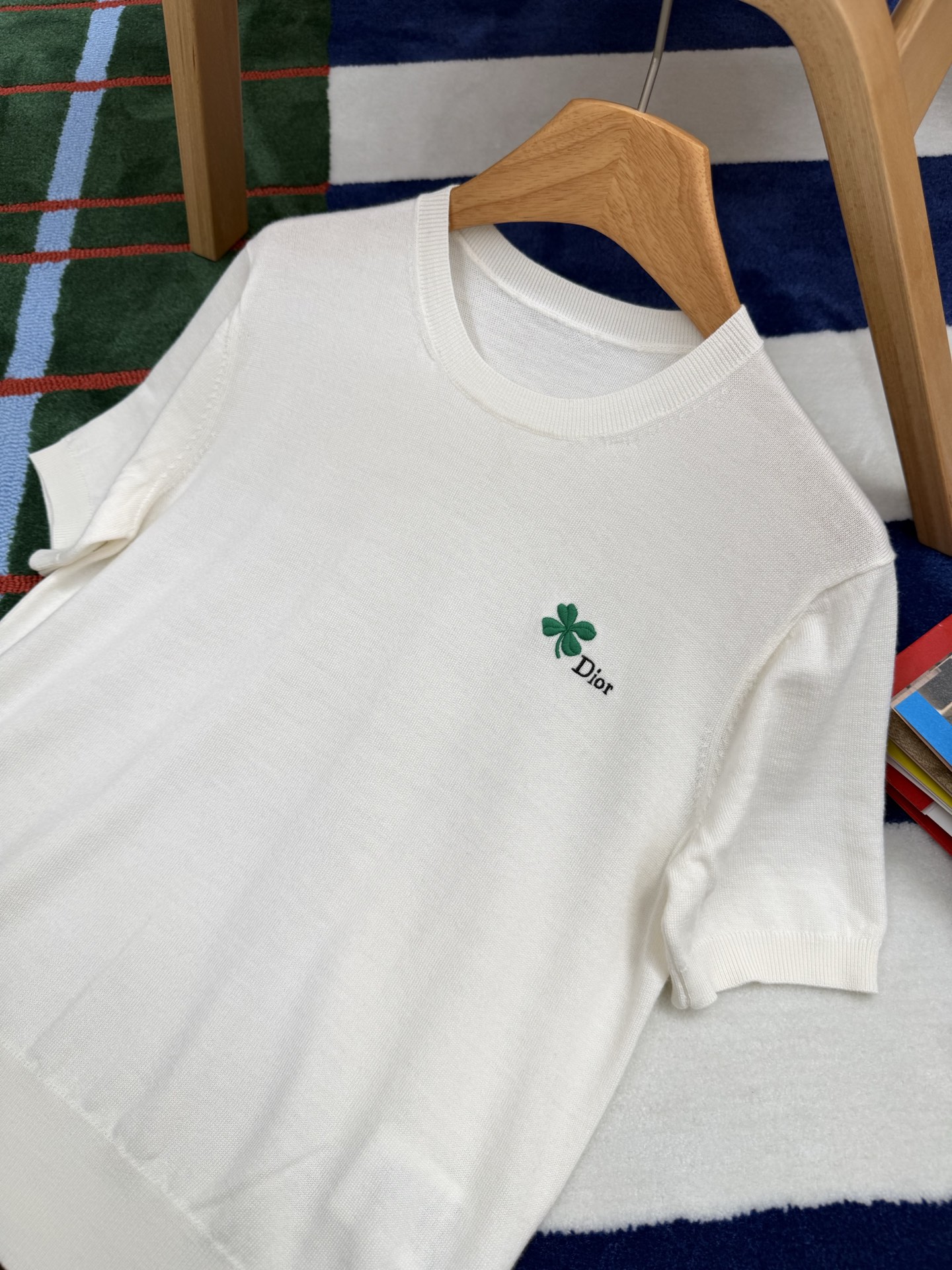 Dior   白色針織短袖精品復刻 - 5