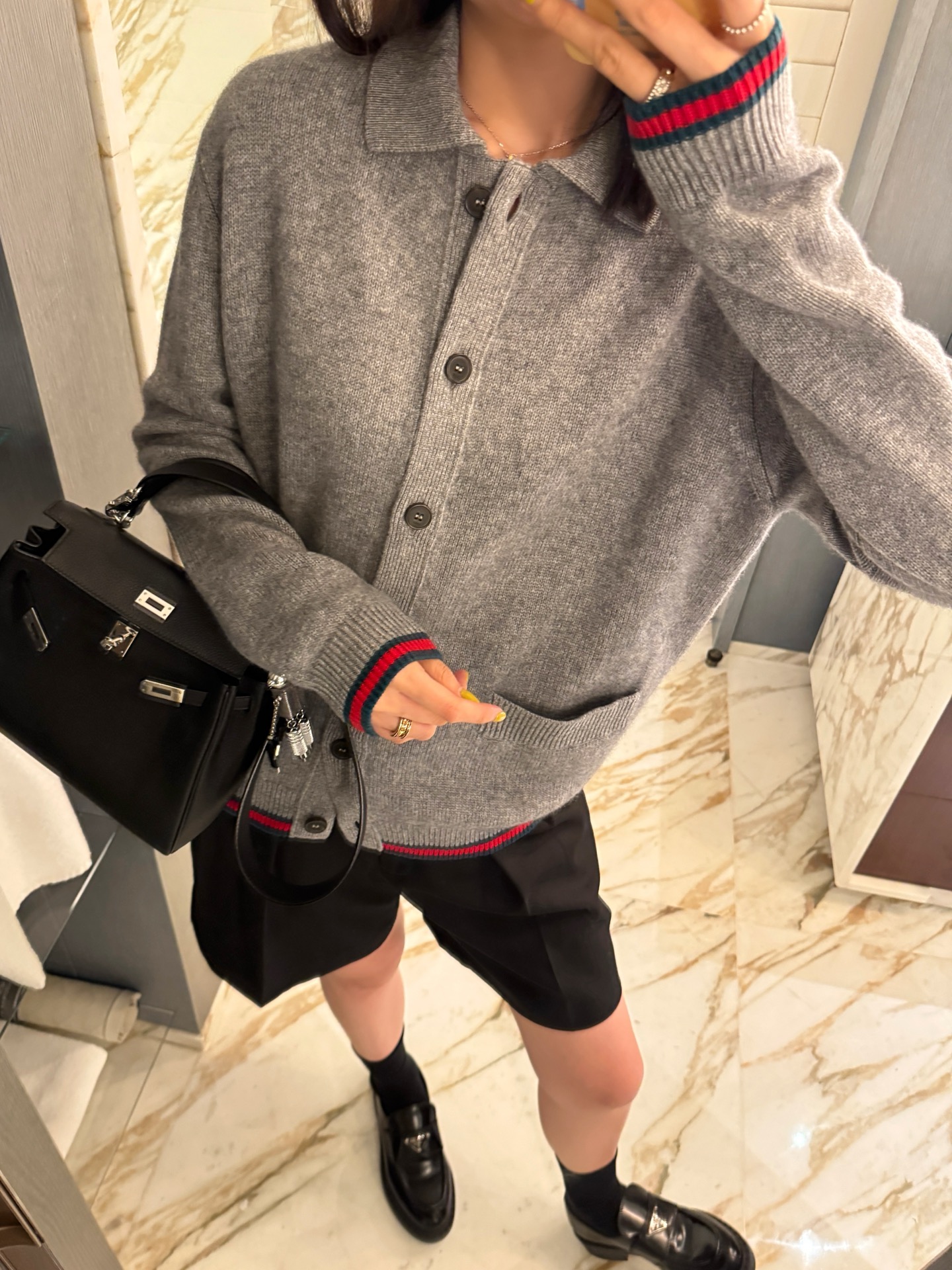 Gucci  翻領針織外套 精品 復刻 - 13