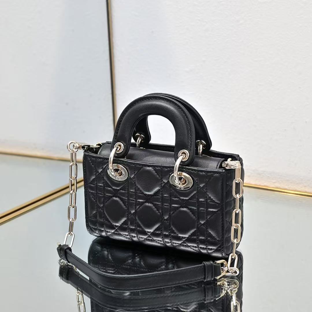 雙十一重磅福利款-Dior Mini Lady D-joy橫版黛妃包奢侈品精品 - 5