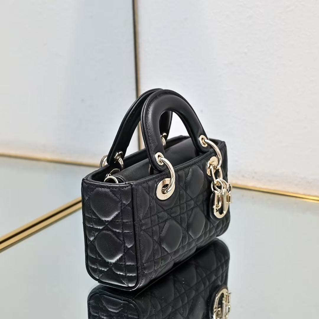 雙十一重磅福利款-Dior Mini Lady D-joy橫版黛妃包奢侈品精品 - 6