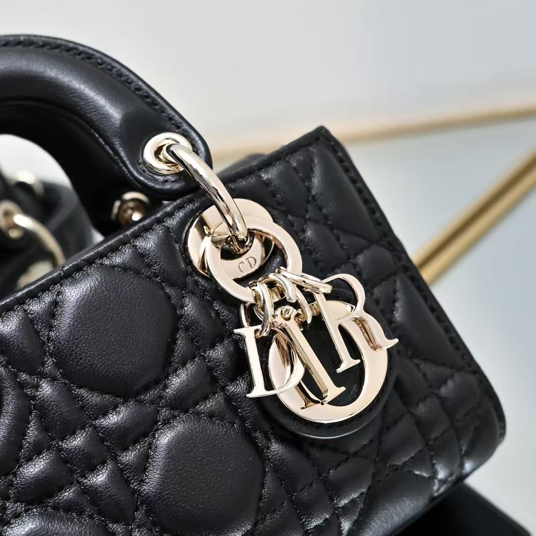 雙十一重磅福利款-Dior Mini Lady D-joy橫版黛妃包奢侈品精品 - 7