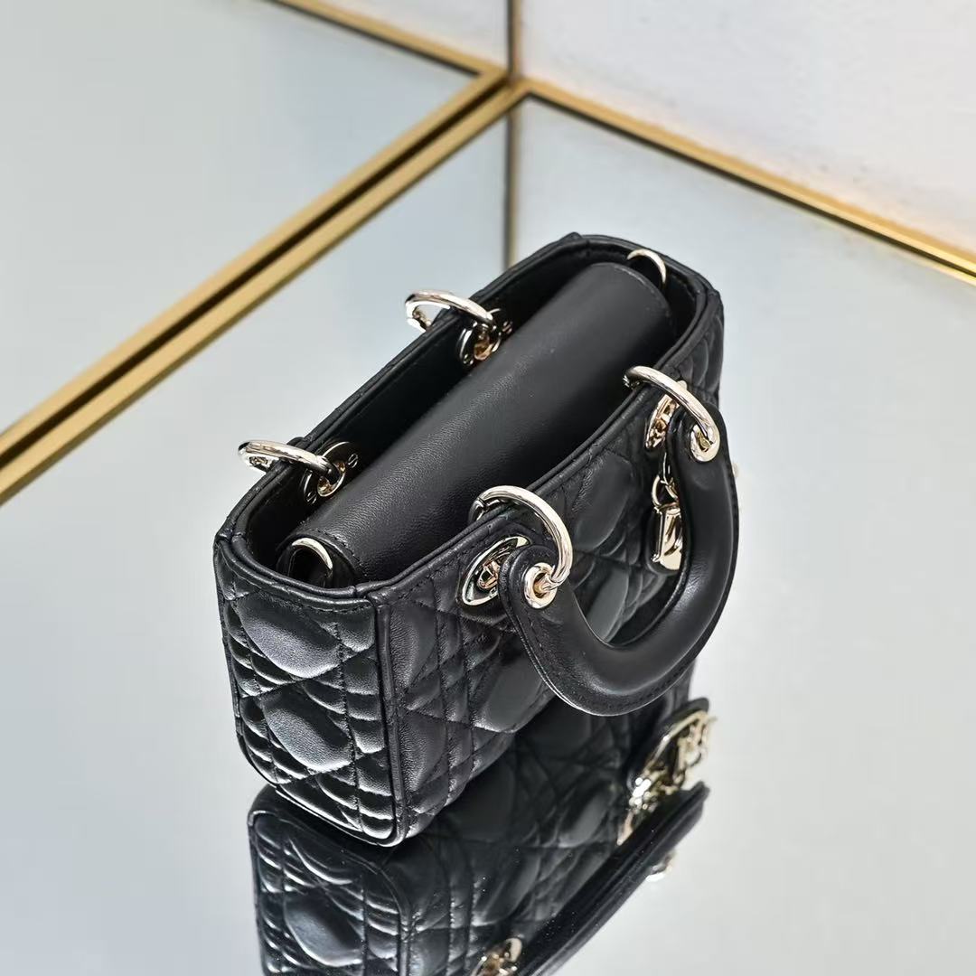 雙十一重磅福利款-Dior Mini Lady D-joy橫版黛妃包奢侈品精品 - 9
