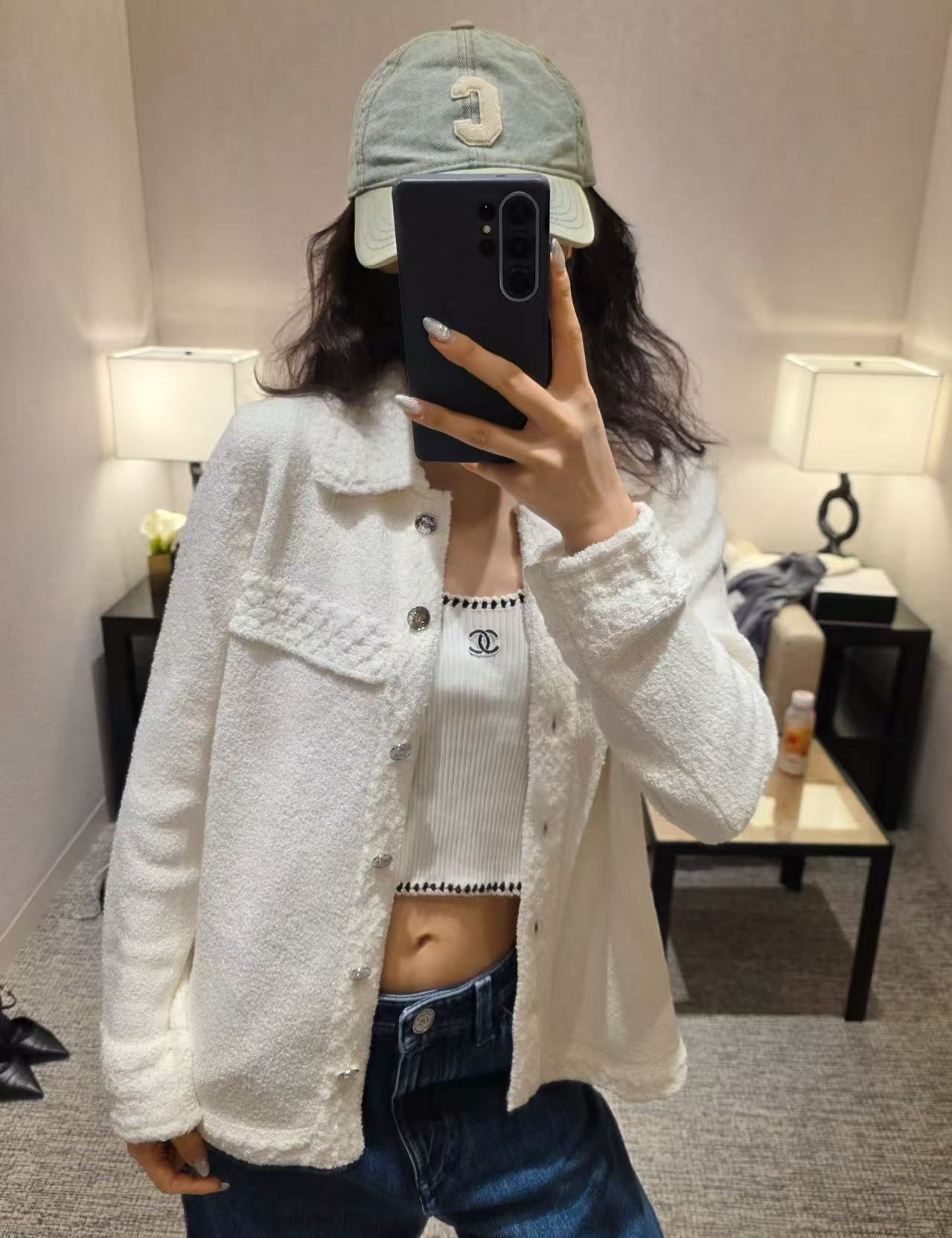 Chanel 毛絨翻領真絲針織開衫 精品 高仿 - 2