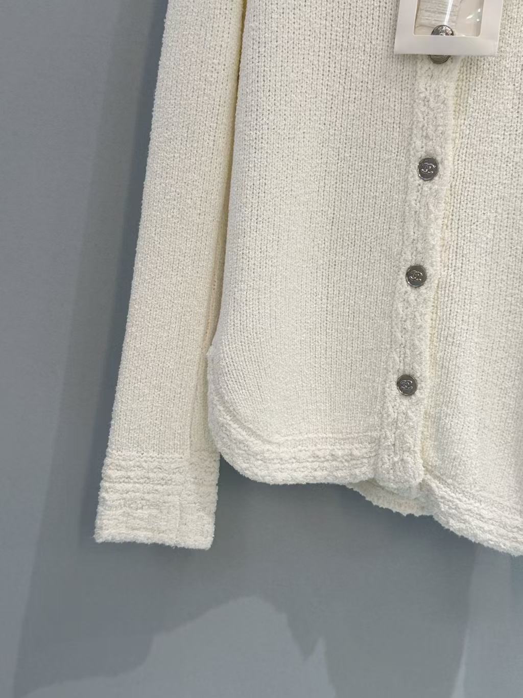 Chanel 毛絨翻領真絲針織開衫 精品 高仿 - 6