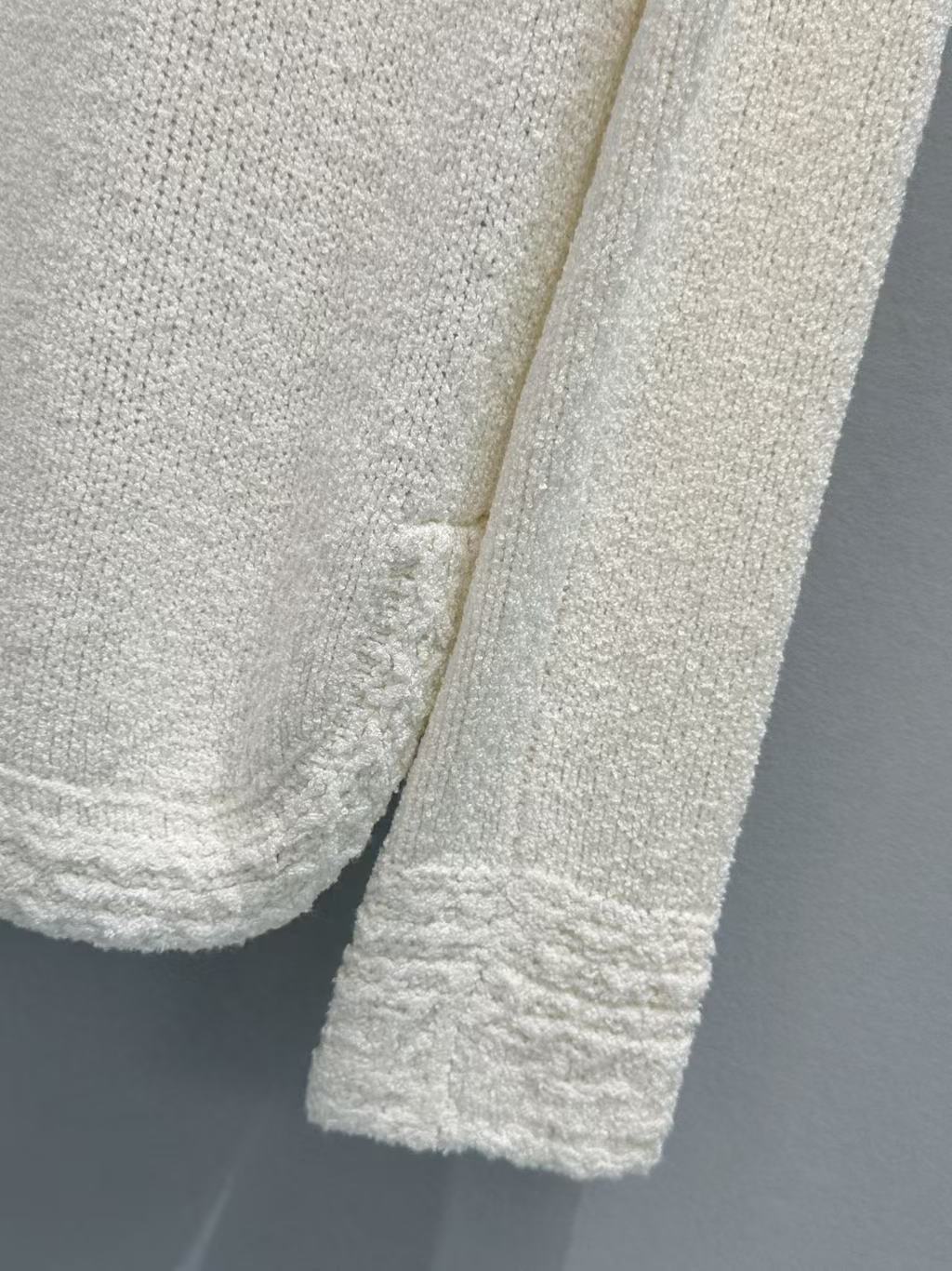 Chanel 毛絨翻領真絲針織開衫 精品 高仿 - 8