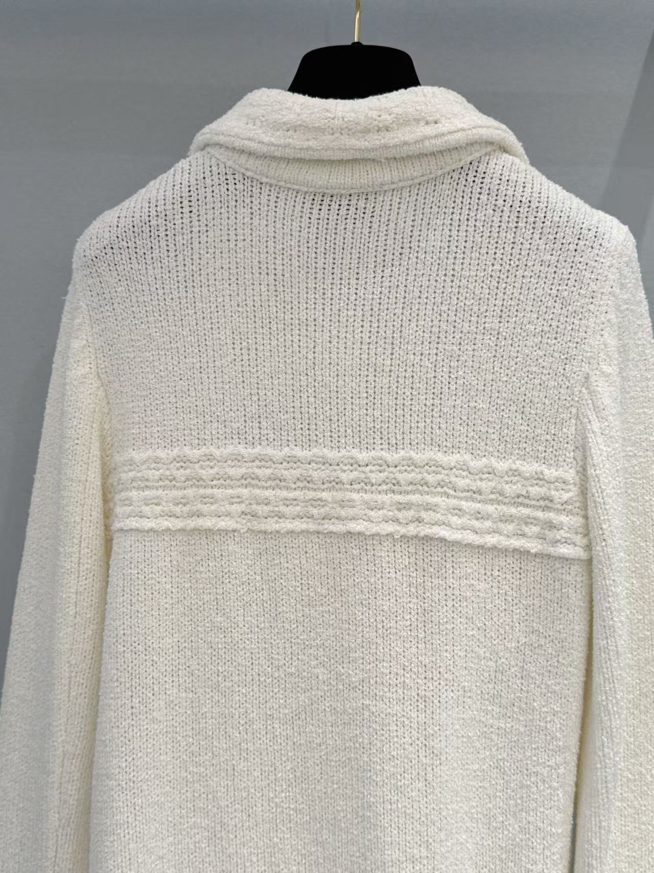 Chanel 毛絨翻領真絲針織開衫 精品 高仿 - 9