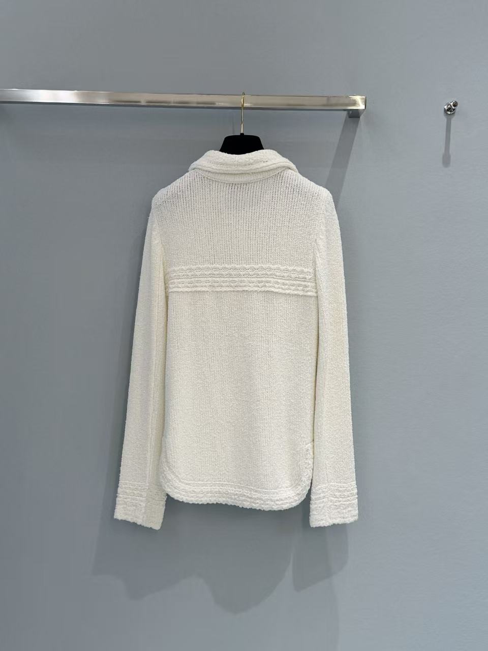 Chanel 毛絨翻領真絲針織開衫 精品 高仿 - 10